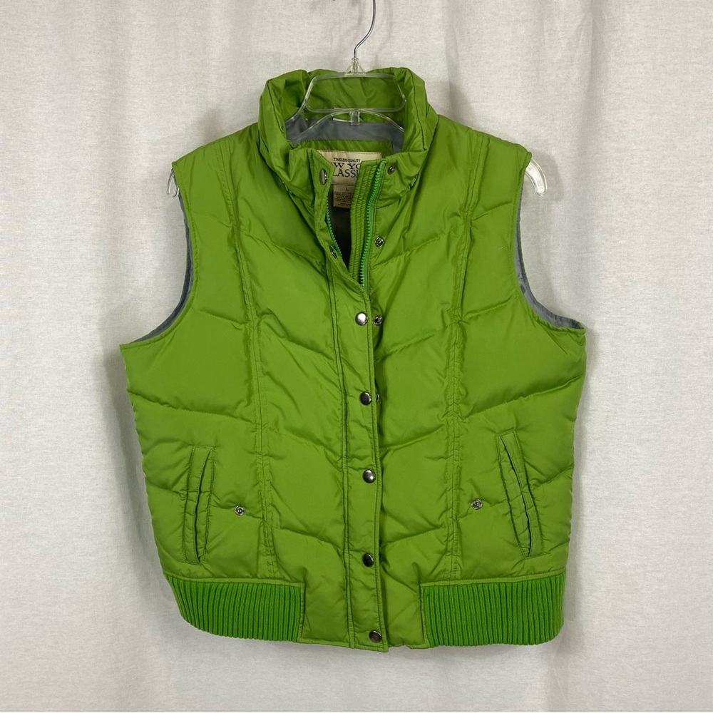 New York Classics Green Down Quilted Women's Vest